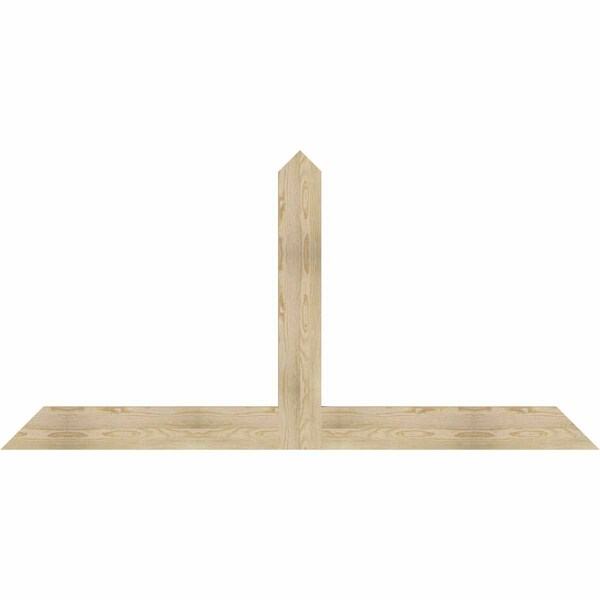 Ekena Millwork Portland Rough Sawn Timber Gable Bracket, Douglas Fir, 84"W x 42"H x 2"D x 6"F, 12/12 Pitch GBW084X42X0206POR00RDF - main